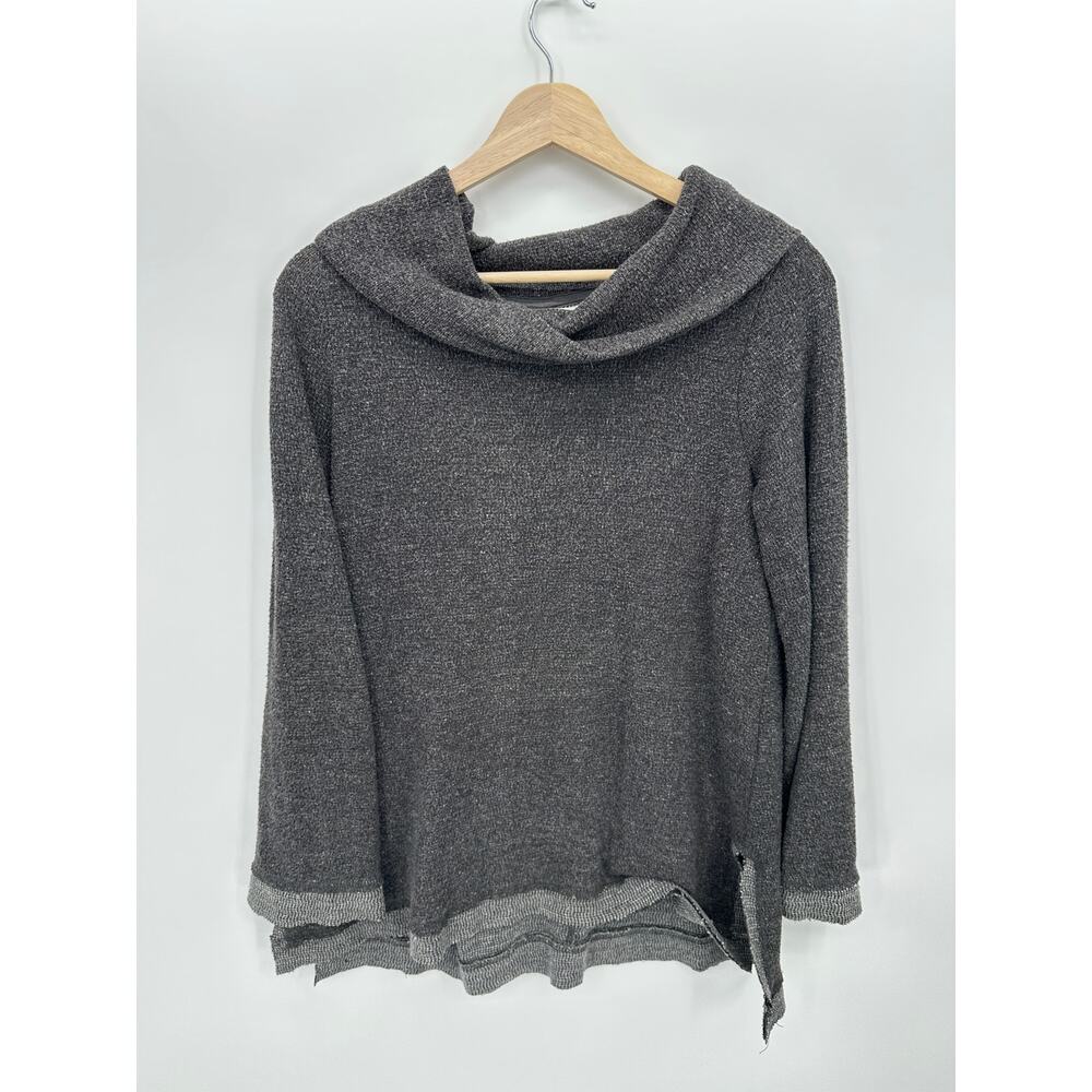 Maeve Womens Gray‎ Knit Cowl Neck Pullover Sweater Sz M Relaxed Casual Lagenlook